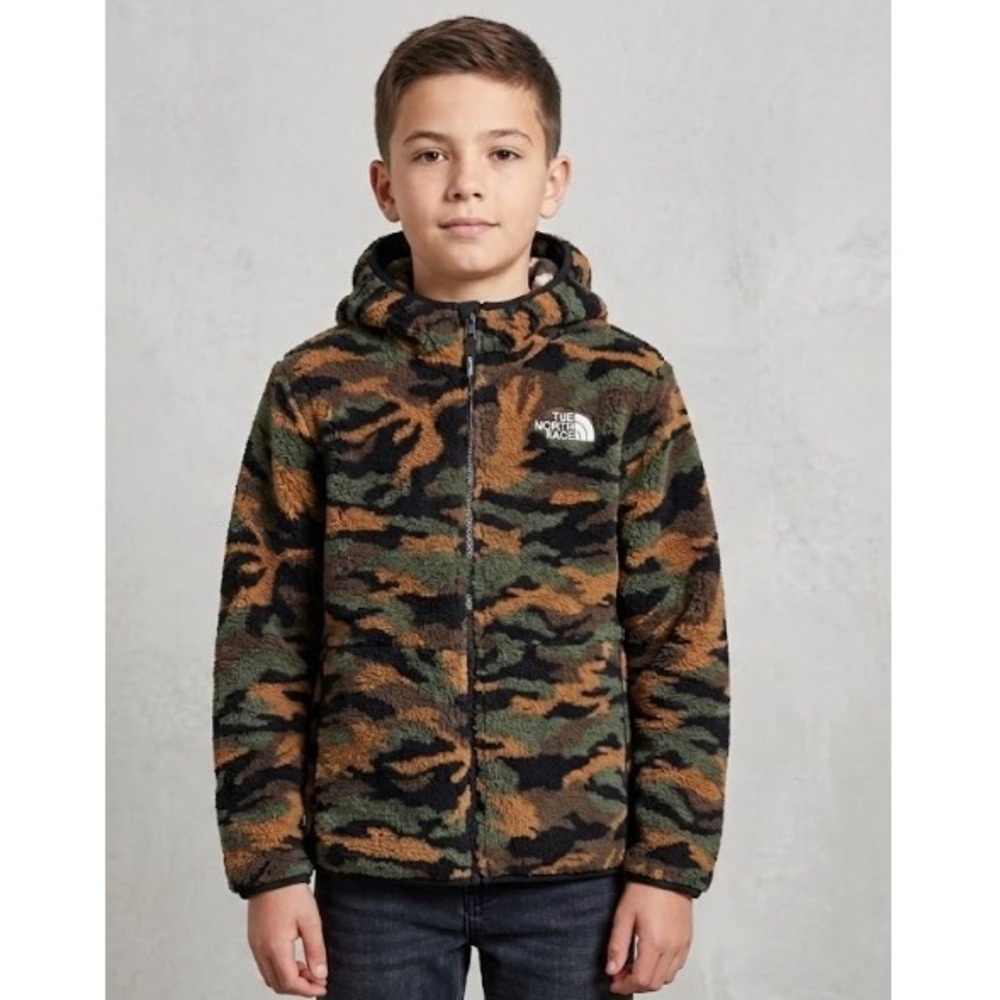 The North Face Unisex Camo Print Glacier‎ Full Zip Hooded Jacket Size L(12) NWT